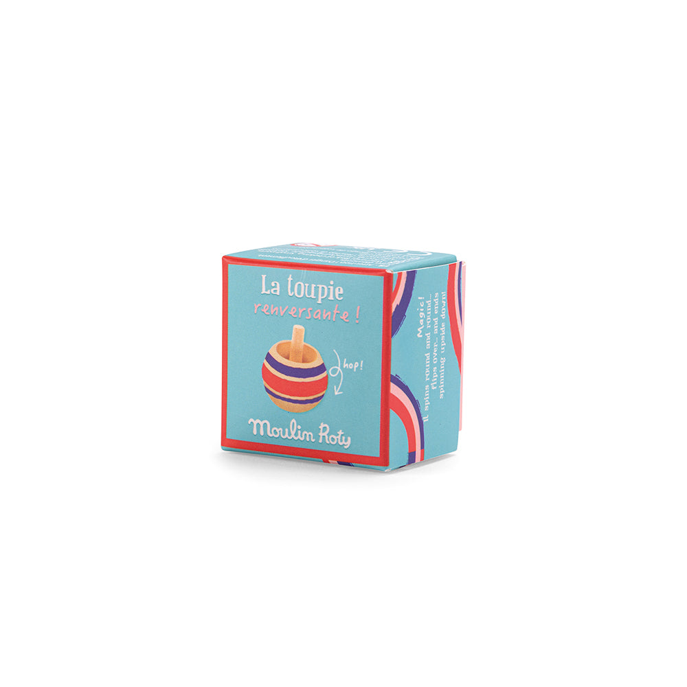 Snurretop i træ - Rød