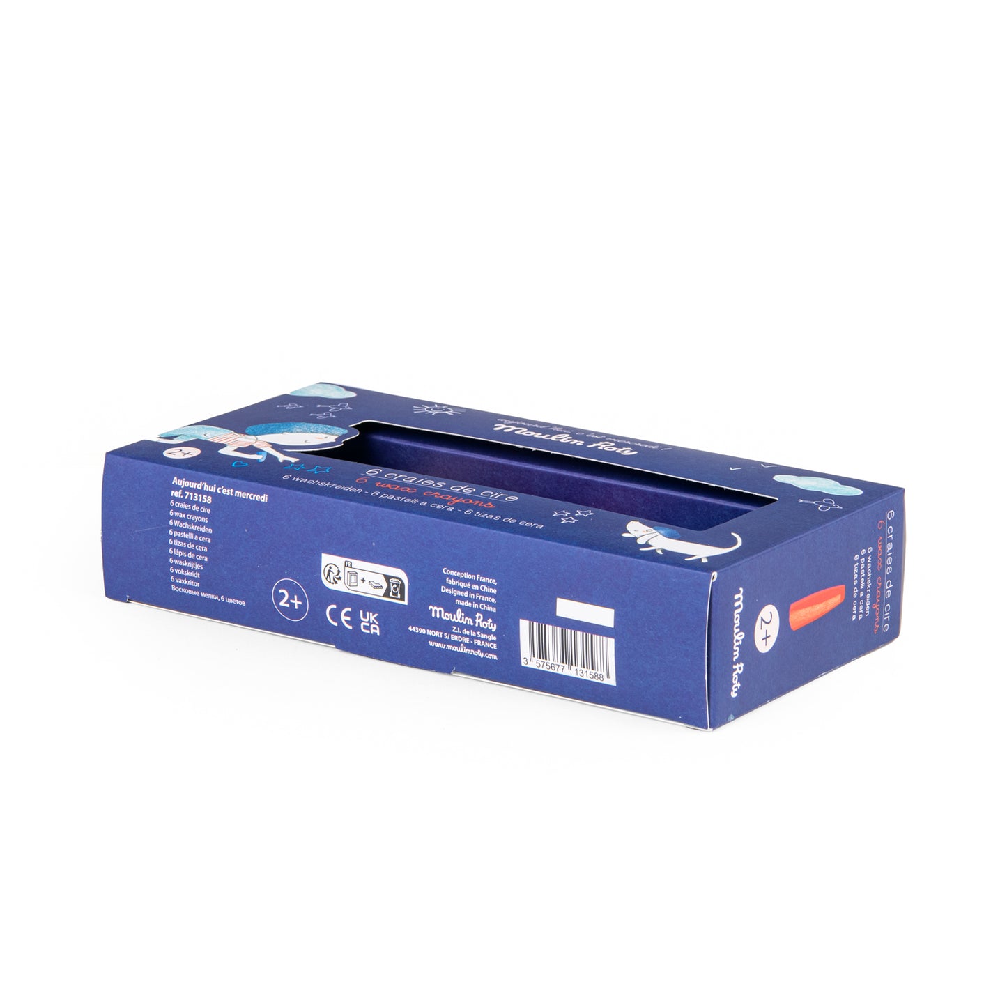 Farvekridt 6 stk - Aujourd'hui c'est mercredi