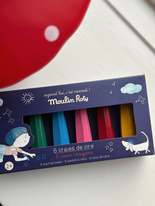 Farvekridt 6 stk - Aujourd'hui c'est mercredi